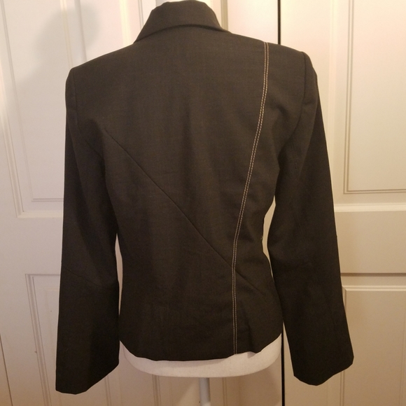 Poleci Charcoal Grey w/ Contrast Stitching Jacket - SZ 6 - Picture 3 of 8